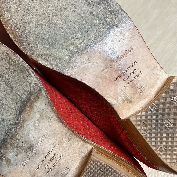 The Kooples Orange Snake Suede Loafers Flat Shoes Size 6 36 - Picture 9 of 9